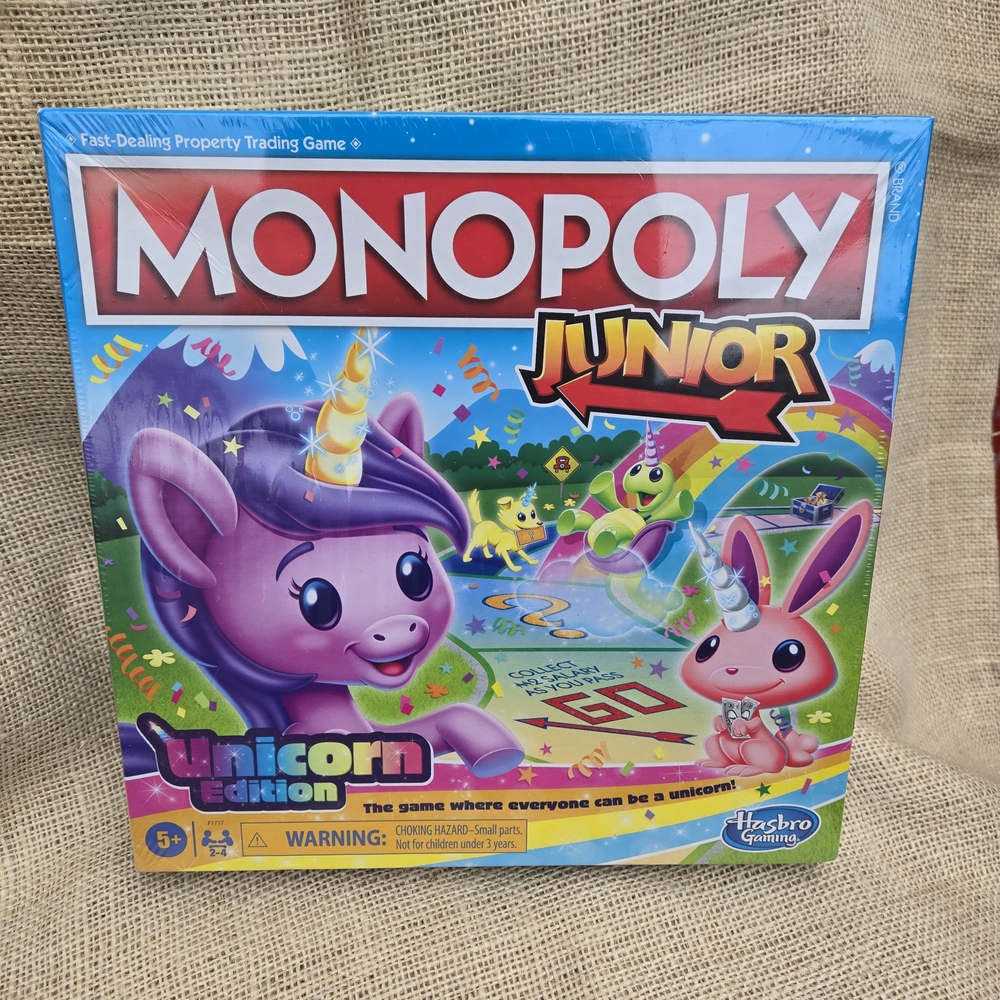 Hasbro Monopoly Junior Unicorn Edition Board Game